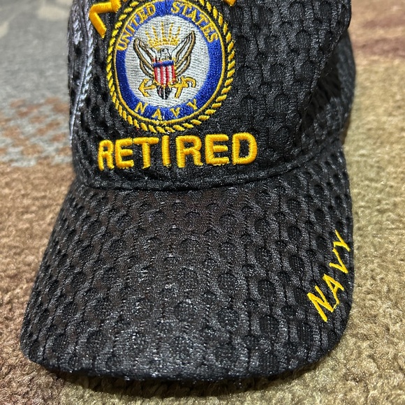 Navy Retired Black Cap - Picture 3 of 7